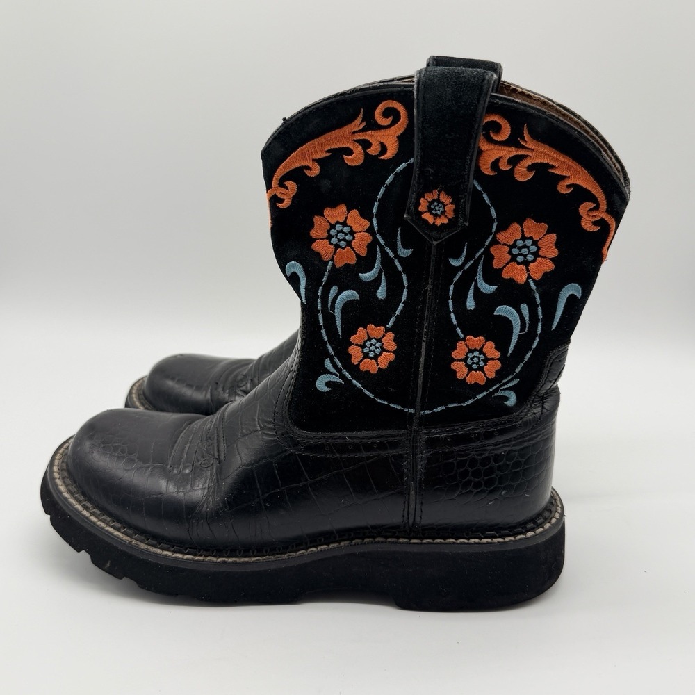 Ariat Fatbaby II Women's Sz 7B Black Red Green Western Cowboy Boots Style 14769